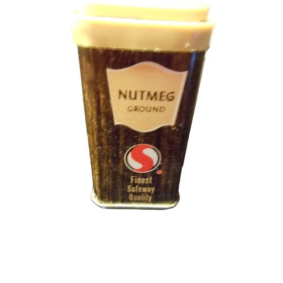 Vintage Safeway Crown Colony Ground Nutmeg Spice Tin Estate Find - Picture 4 of 6